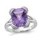 Gem And Harmony 5.33 Carat (ctw) Amethyst Ring in Polished Sterling Silver